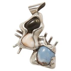 Salvador Teran Modernist Mid Century Brooch Pendant