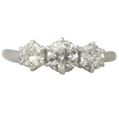 1930s Diamond and White Gold Trilogy Ring 12