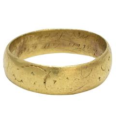 Antique 17th Century Gold Posy Ring