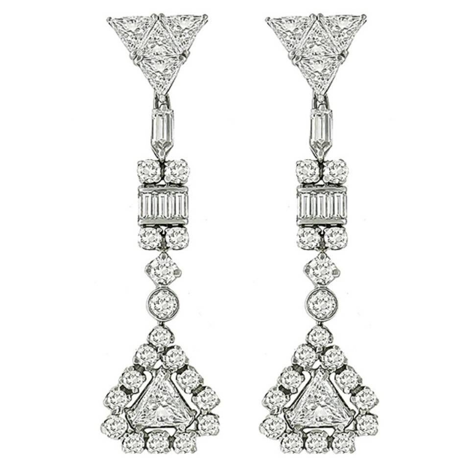 Stunning Diamond Gold Chandelier Earrings