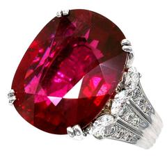 Claris.A 16.06 Carat Rubelite Diamond Gold Ring 12