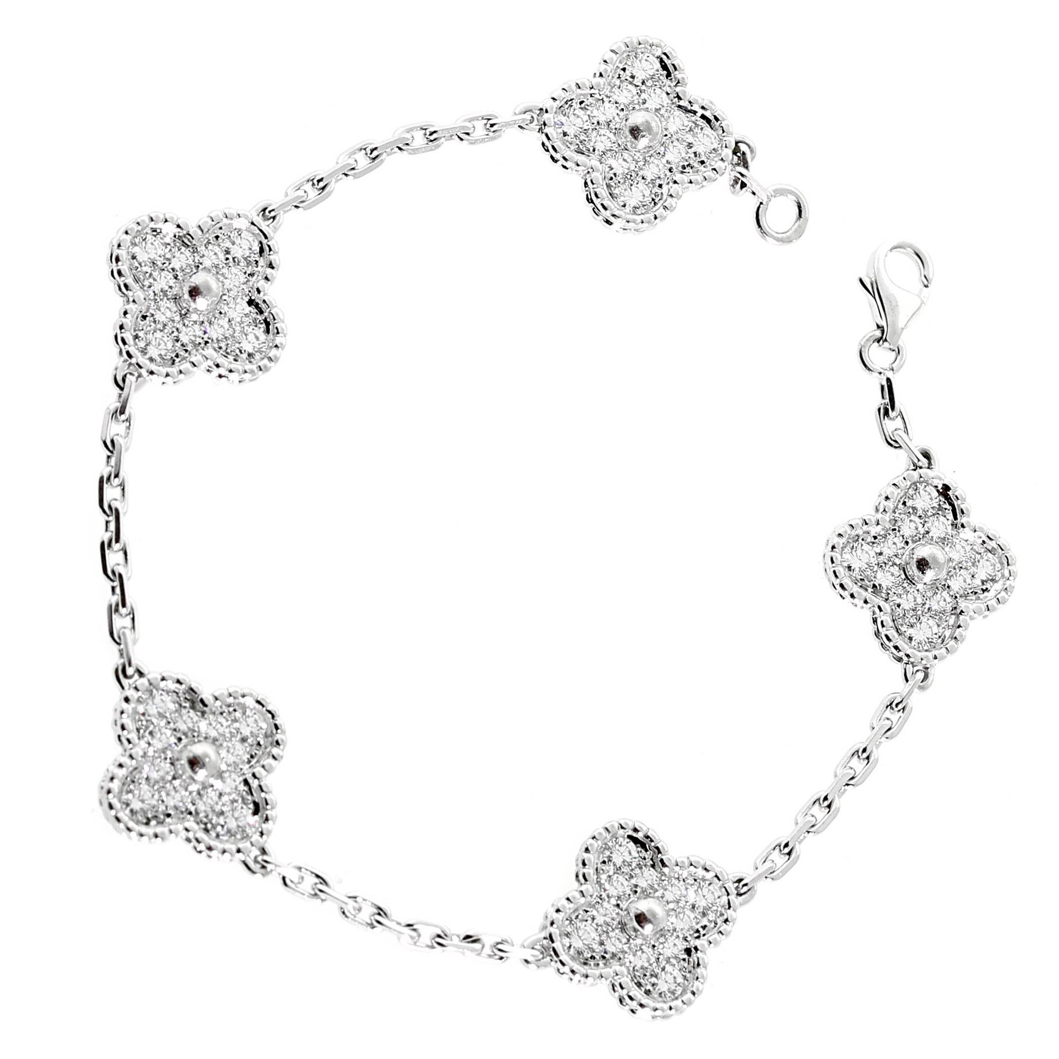 Van Cleef & Arpels Vintage Alhambra Diamond Bracelet