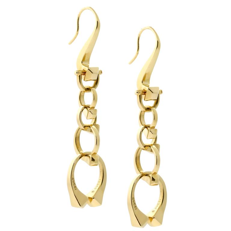 gucci gold drop earrings