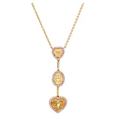 GIA Fancy Color Diamond Pendant-Necklace