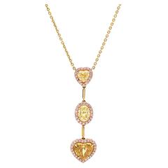 GIA Fancy Color Diamond Pendant-Necklace 4