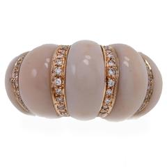 Luise Coral Diamond Gold Ring 5