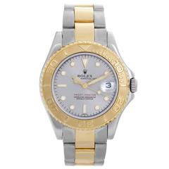 Rolex Midsize Yacht Master Yellow Gold Stainless Steel Automatic Wristwatch 