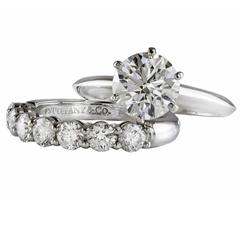 Tiffany & Co.1.82 Carat Diamond GIA Engagement Ring and Diamond Band Set