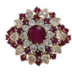 Luise Diamond Ruby Gold Ring 5