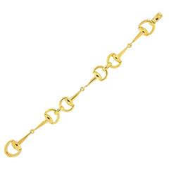 Italian Stirrup  Link Gold Bracelet