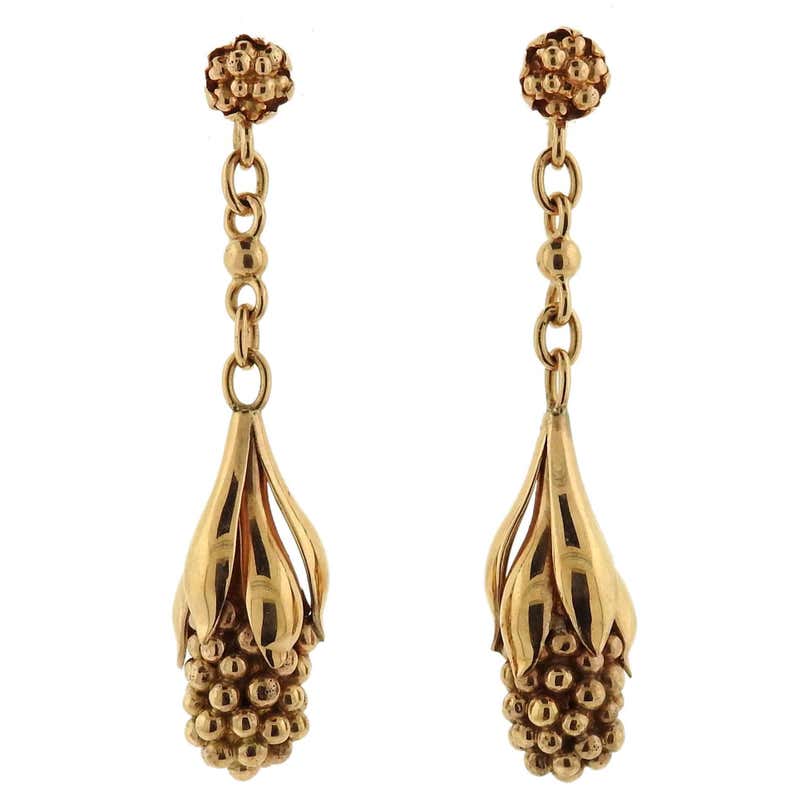 Georg jensen gold earrings Clearance
