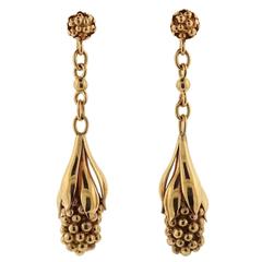 Georg Jensen Gold Drop Earrings