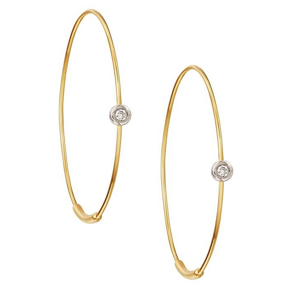 Lana Small Magic Diamonds Gold Hoop Earrings  