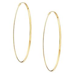 Lana Large Flat Oval Magic Hoops