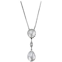 Natural Baroque Pearl Pendant 2