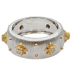 Buccellati Macri Band Diamond Two Color band ring 12
