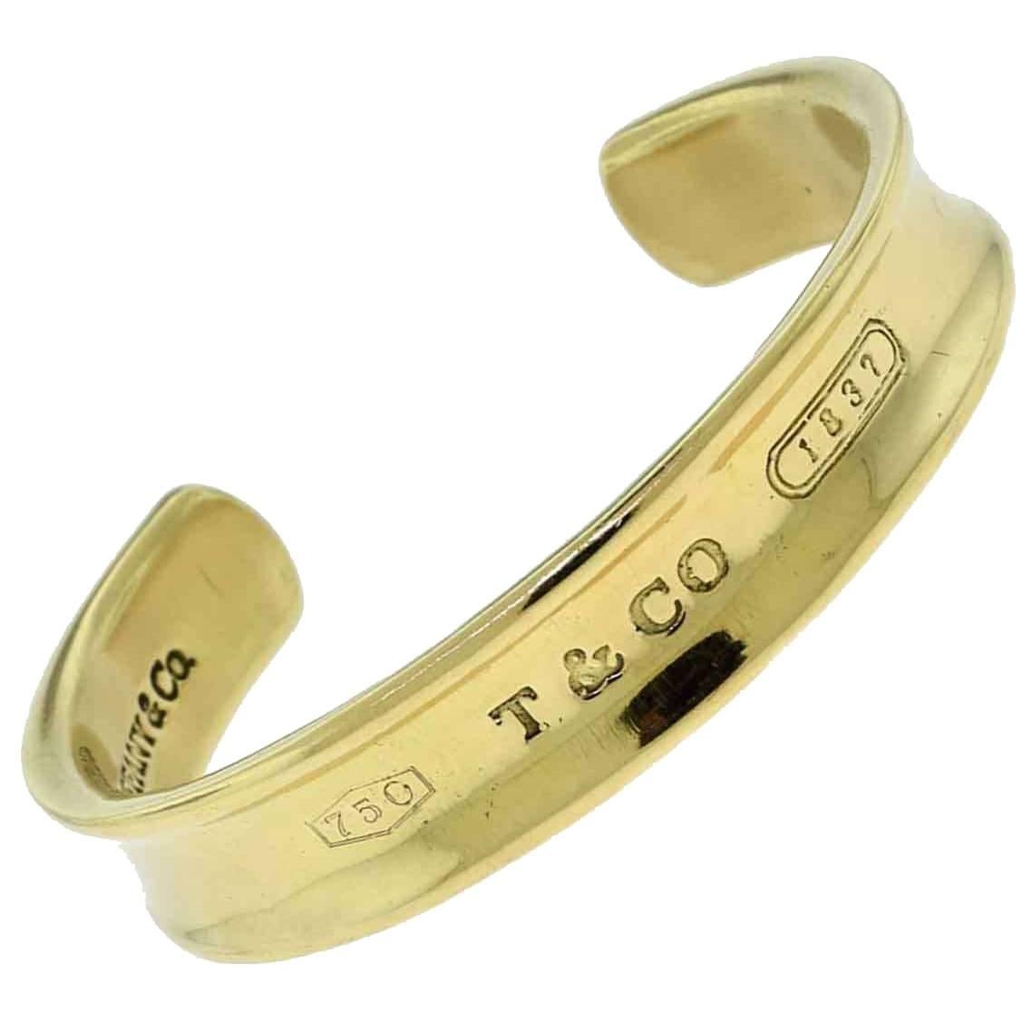 Tiffany & Co. Yellow Gold 1837 Cuff For Sale