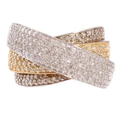 Diamond Crossover Ring