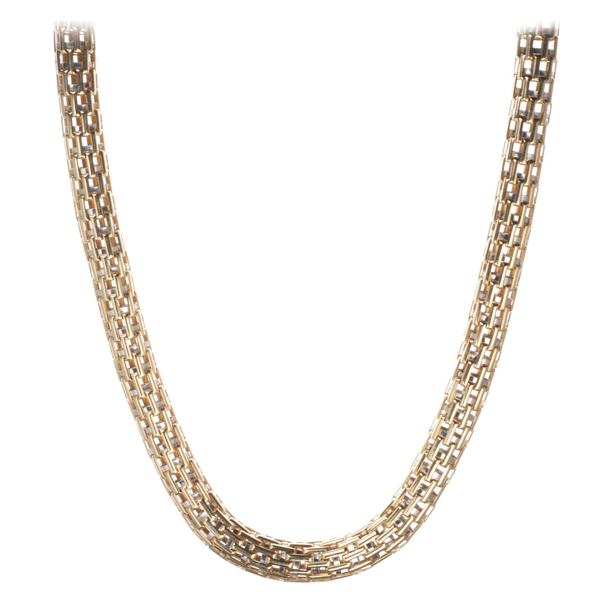 Vaid Woven 18 Karat Gold Choker Necklace For Sale