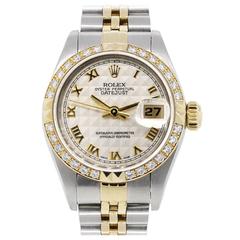 Rolex Stainless steel Diamond Bezel Pyramid Dial Datejust Automatic Wristwatch 11