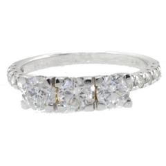 Luise Diamonds Gold Three Stone Ring 11