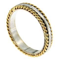 Rope Design Gold Band Ring
