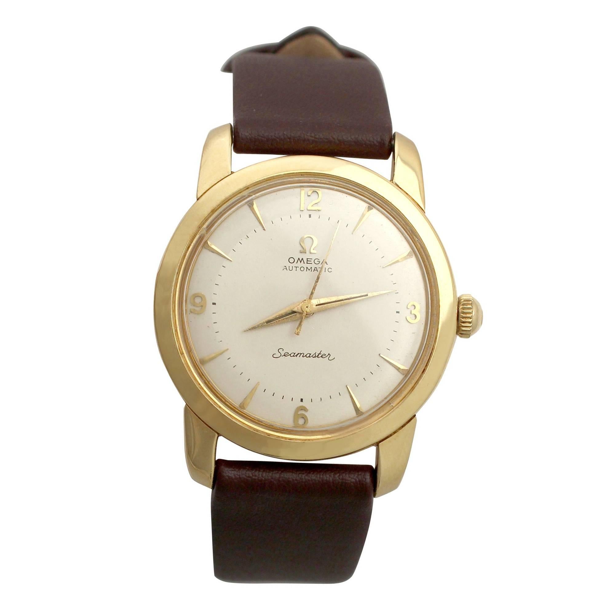 Omega Yellow Gold Seamaster Automatic Wristwatch, 1950s