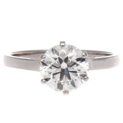 2.01 Carat GIA Diamond Platinum Engagement Ring