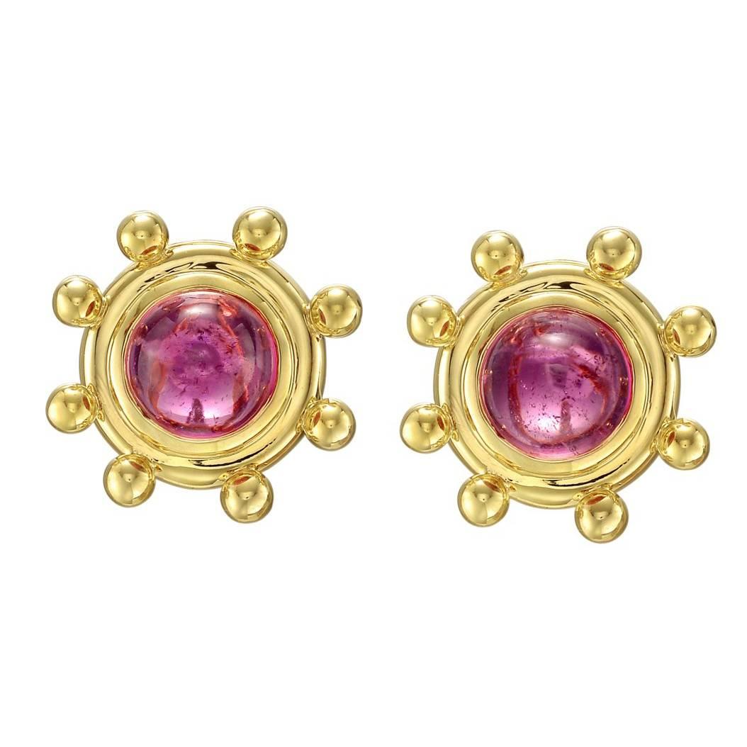 Tiffany & Co. Paloma Picasso Pink Tourmaline Gold Earrings
