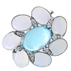 Faraone Mennella Topaz Diamond Gold Pin 10