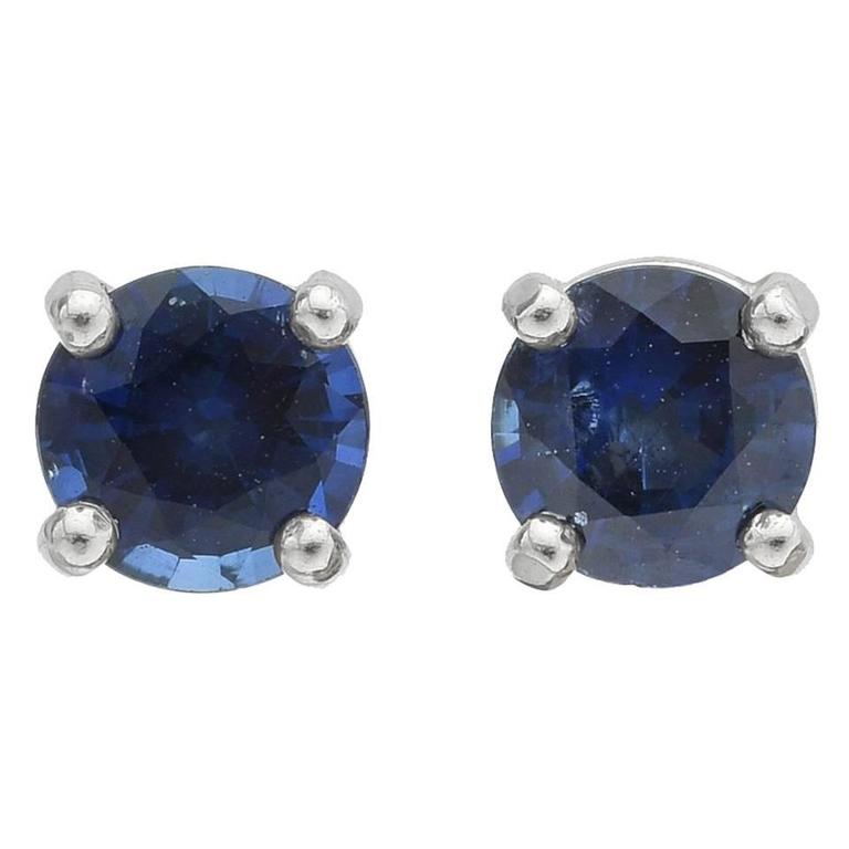 Sapphire Stud Earrings For Sale