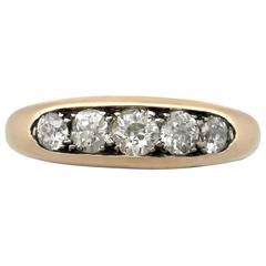 1940s 0.80 Carat Diamond and 18 k Yellow Gold Ring 6