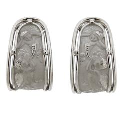 New Carrera Y Carrera Ronda White Gold Angel Earrings 1