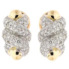 Swirl Earrings with Pave Diamonds 10