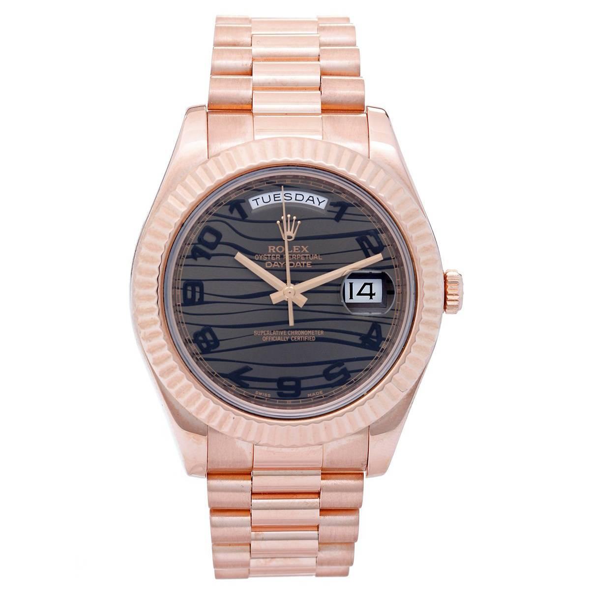 Rolex Rose Gold President Day-Date II Automatic Wristwatch 218235