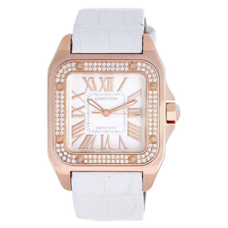 cartier santos medium rose gold