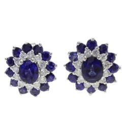 Luise Diamond & Blue Sapphire Earrings 5