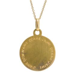 Antique Gold "To Be Loved" Love Token Pendant