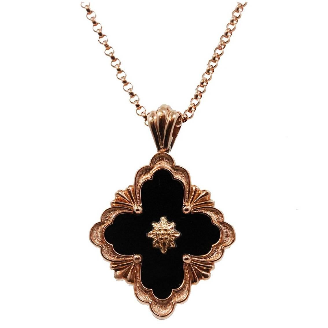 18K Buccellati Opera Collection Pendant Necklace For Sale