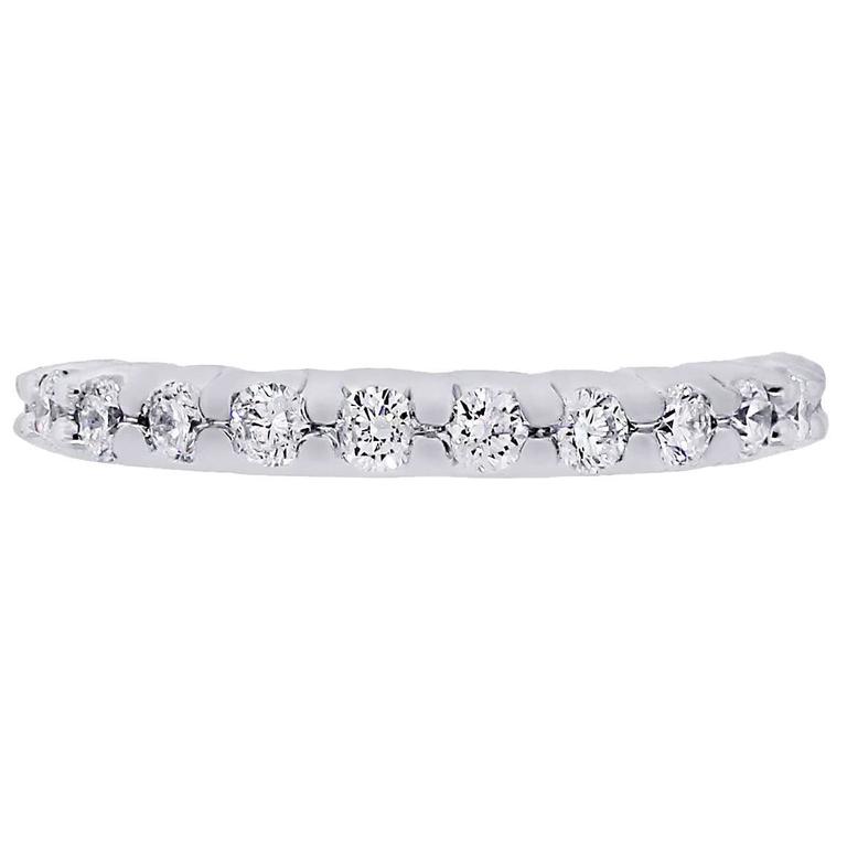 Flexible Diamond Eternity White Gold Wedding Band at 1stDibs flexible