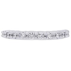  Flexible Diamond Eternity  White Gold Wedding Band