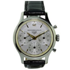 Retro Heuer for Abercrombie & Fitch Stainless Steel Triple Register Chronograph Watch