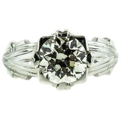 Jonathan Duran GIA Certified 2.76 Carat Diamond Platinum Engagement Ring 