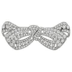 1950s Diamond platinum Bow Brooch