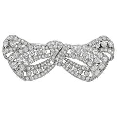 1950s Diamond platinum Bow Brooch 10