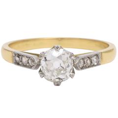 Art Deco 0.88 Carat Cushion Cut Diamond Engagement Ring Art Deco 0.88 Carat Cushion Cut Diamond Engagement Ring