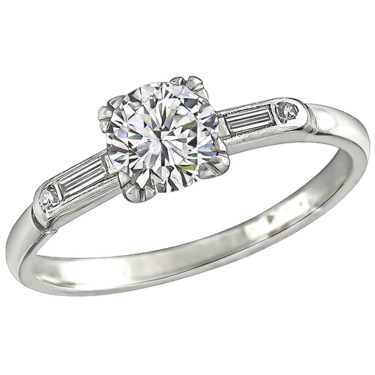 Enticing GIA 0.67 Carat Diamond Engagement Ring For Sale