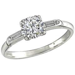 Antique Enticing GIA 0.67 Carat Diamond Engagement Ring