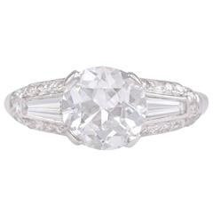 Shreve & Co. Art Deco Diamond Platinum Engagement Ring 1