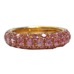 Jona Pink Sapphire Gold Band Ring